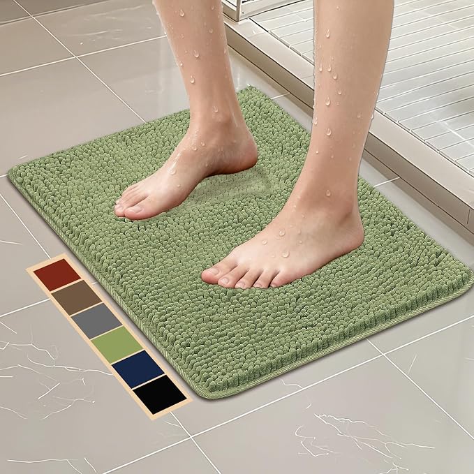 Bcoimo 24"×17" Absorbent Bath Mat, Non-Slip by Bcoimo