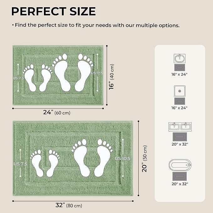 GRANNY SAYS Bathroom Rugs Sets 2 Piece, Soft Bath Mats - Image 2