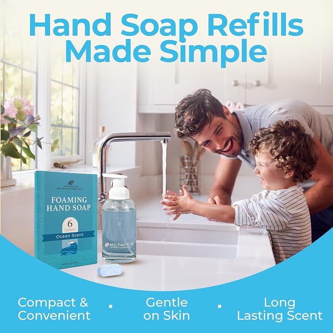 Foaming Hand Soap Tablets Refill 10 Tablets – Ocean Scent, Quick Dissolve and - Image 8