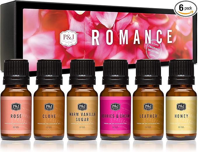 P&J Fragrance Oil Romance Set | Honey, Warm Vanilla Sugar, Berries & Cream by PJTrading
