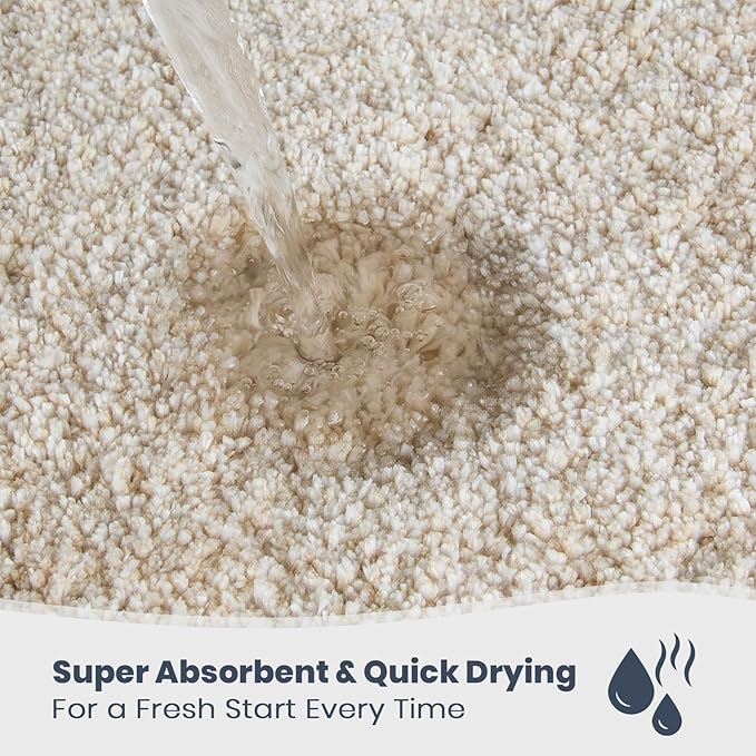 PURRUGS Bathroom Rug Non-Slip Machine Washable 30" x 46", Super Absorbent and - Image 2