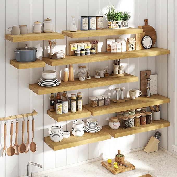 30 Inch Floating Shelves for Wall Set of 2, Easy Install Engineered Wood - Image 7