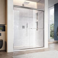 SUNNY SHOWER 60 in.W x 72 in.H Glass Shower Door, Semi Frameless Double Sliding by SUNNYSHOWER