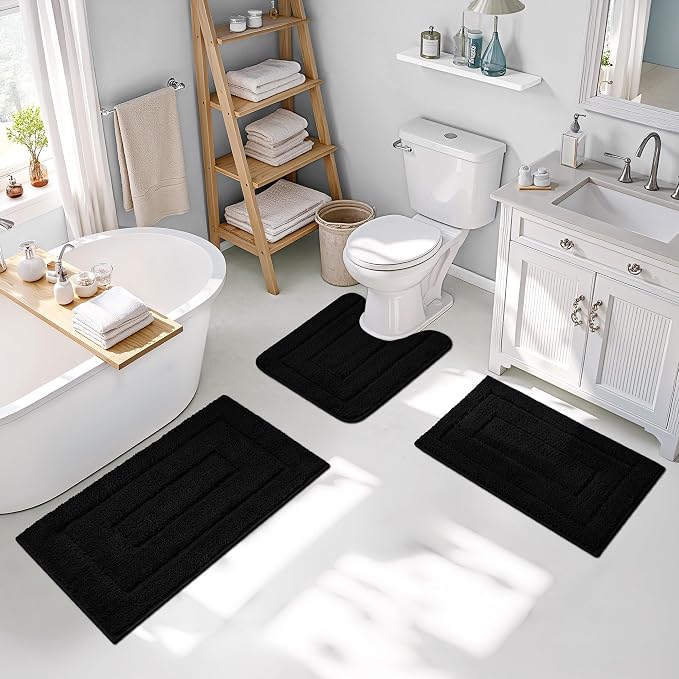 GRANNY SAYS Bathroom Rugs Sets 3 Piece, Soft Absorbent Microfiber Bath Mats - Image 5