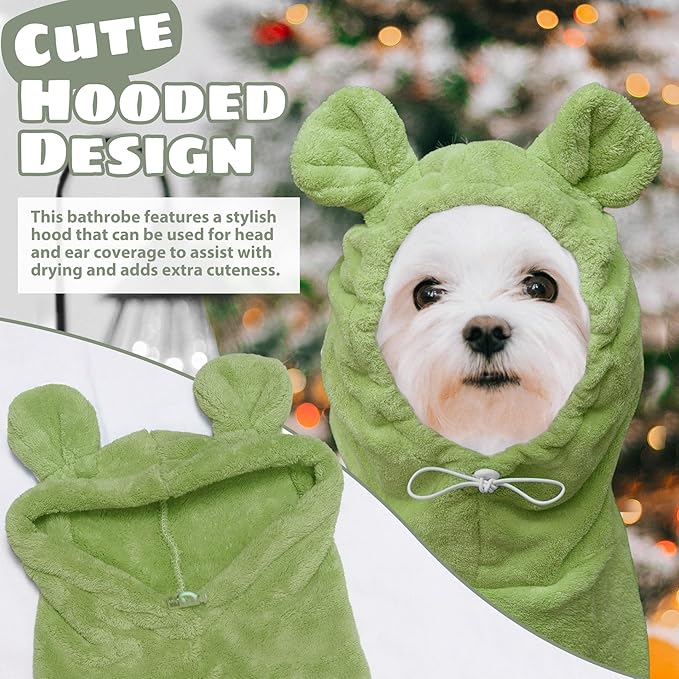 Dog Bathrobe Super Absorbent Towel Robe - Image 2