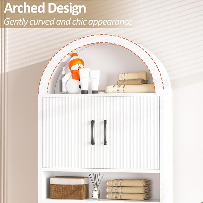 Spurgehom Over The Toilet Storage Cabinet, Bathroom Shelf Organizer Freestanding - Image 5