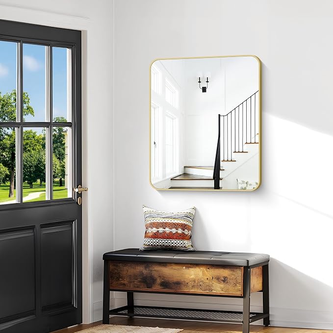 Gold Bathroom Mirror, 30x36 inch Wall Mirror - Image 5