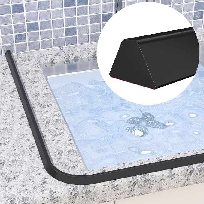 39 Inch Collapsible Shower Water Dam, Shower Threshold Water Dam Shower Barrier - Image 3