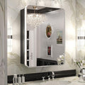 Keonjinn 20 x 26 Inch Chrome Recessed Medicine Cabinets, Mirrored Bathroom by Keonjinn
