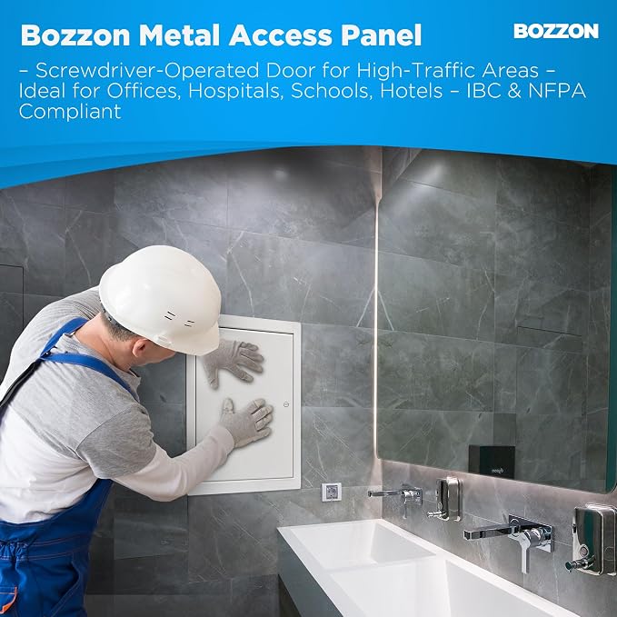 BOZZON Access Panel for Drywall 14 x 29 inch – Metal Door - Image 9