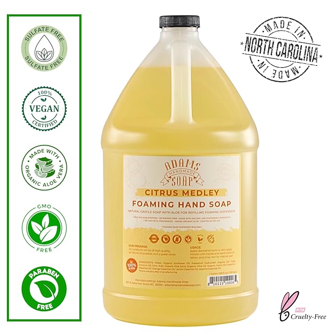 Adams Handmade Soap Liquid Foaming Soap 1 Gal - Image 2