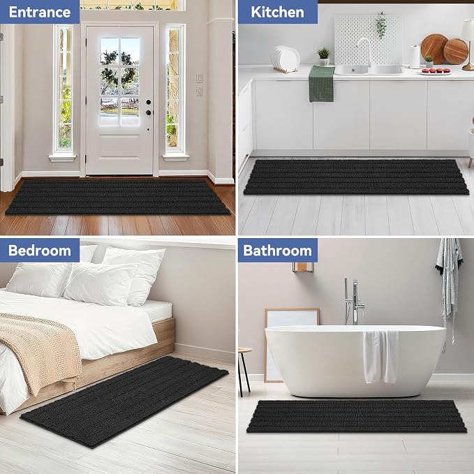 Bcoimo 70"×24" Chenille Bath Mat – Non-Slip - Image 7
