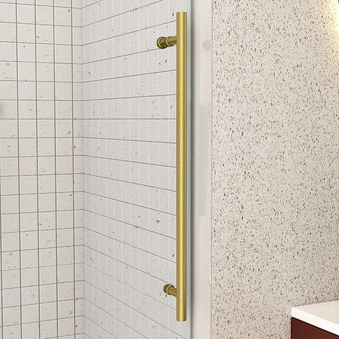 Sunrosa 60" W x 60" H Frameless Tub Shower Door, Sliding Tub Door - Image 3