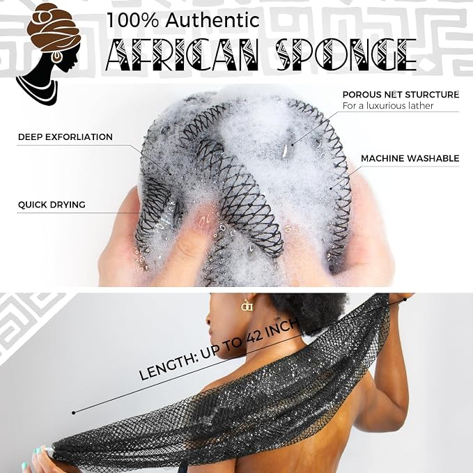 African Exfoliating Net Sponge for Men - Image 2
