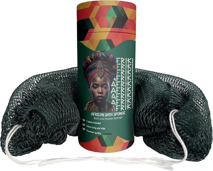 AFRIKI African Net Sponge – Exfoliating Body Scrubber, All Skin Types | 45 in by AFRIKI