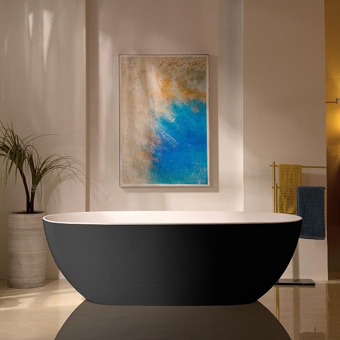 WOODBRIDGE 69" L x 32" W Luxury Contemporary Solid Surface Stone Resin by WOODBRIDGE