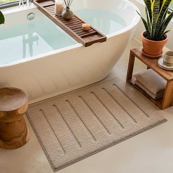 LUMI Soft Absorbent Bathroom Rugs, Non Slip Bath Mats - Image 8