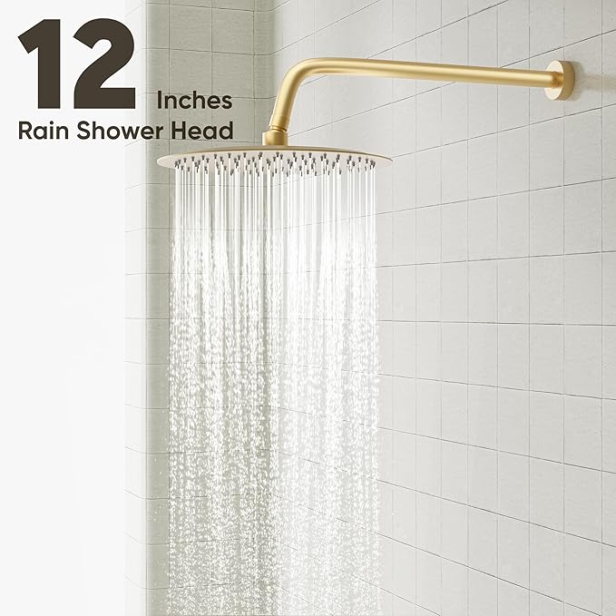 Gabrylly Shower System with Tub Spout, Bathtub Shower Faucet Set with 12" Rain - Image 5