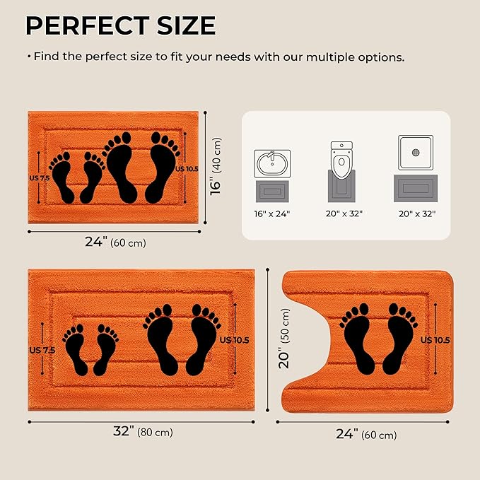 Granny SAYSBathroom Rugs Sets 3 Piece, Soft Absorbent Microfiber Bath Mats - Image 2