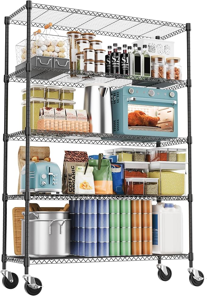 5 Tiers Shelf 1750 lbs Steel Storage Shelving Utility Shelving Unit Steel by MEIGAOPLASTICANDMETALHKCOLIMITED