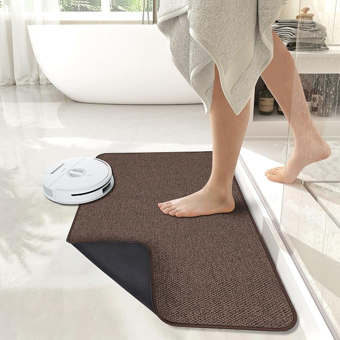 Bath Mat, Ultra Thin Bathroom Rugs, Rubber Bath Mats - Image 2