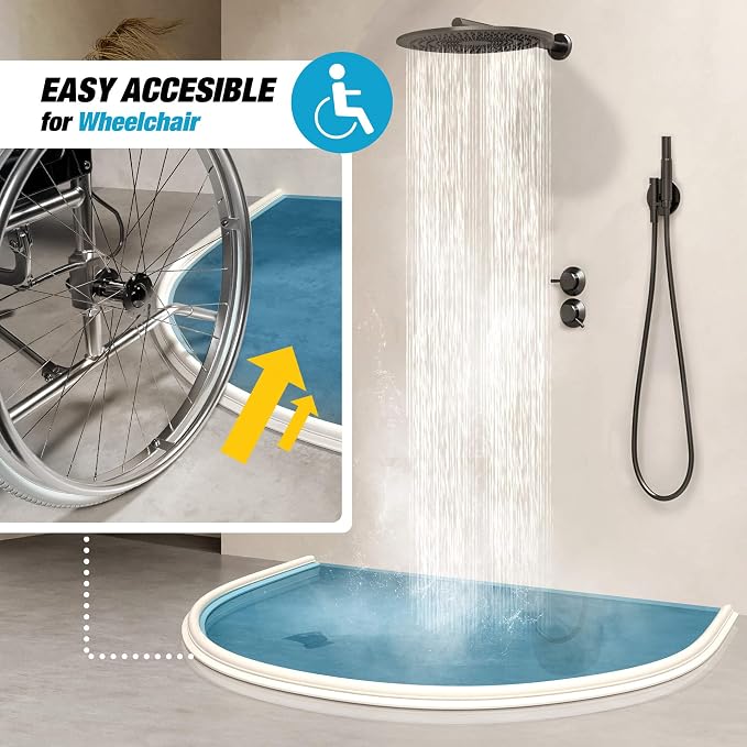 Shower Threshold Water Dam Barrier 60" Rounded - Image 7