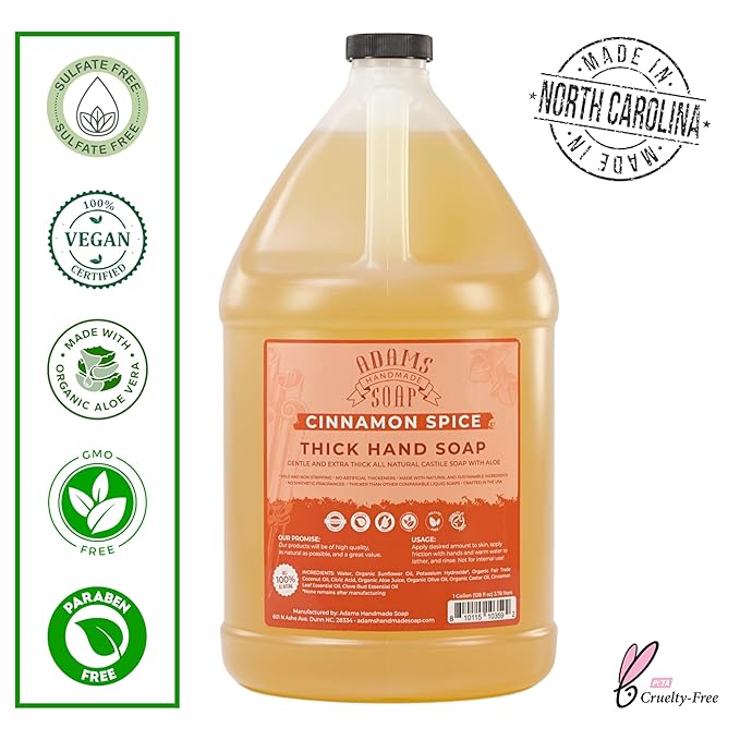 Adams Handmade Soap Thick Organic Castile Liquid Hand Soap 1 Gallon Refill - Image 2