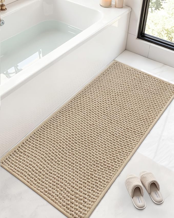 Color&Geometry Rubber Backed Waffle Bath Mat Non Slip Machine Washable Bathroom - Image 8