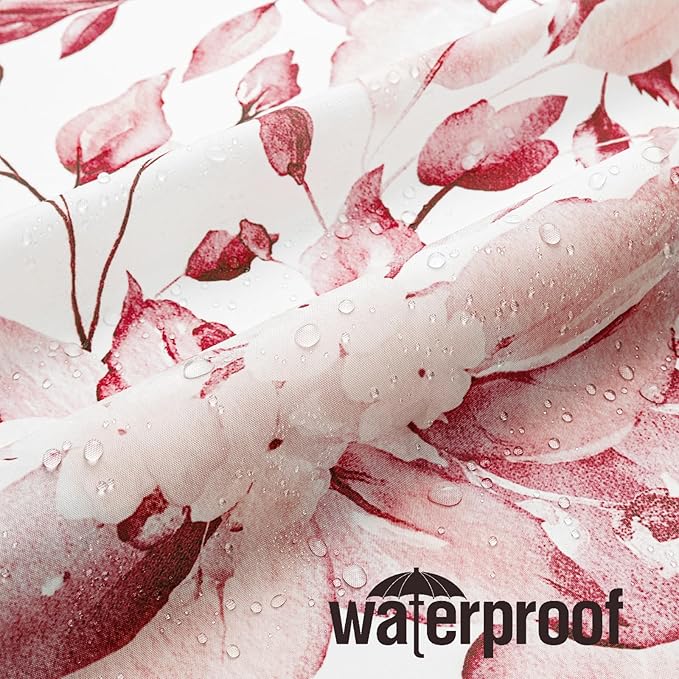 Gibelle Extra Long Shower Curtain 72 x 84, Tall Pink Floral Shower Curtain - Image 3