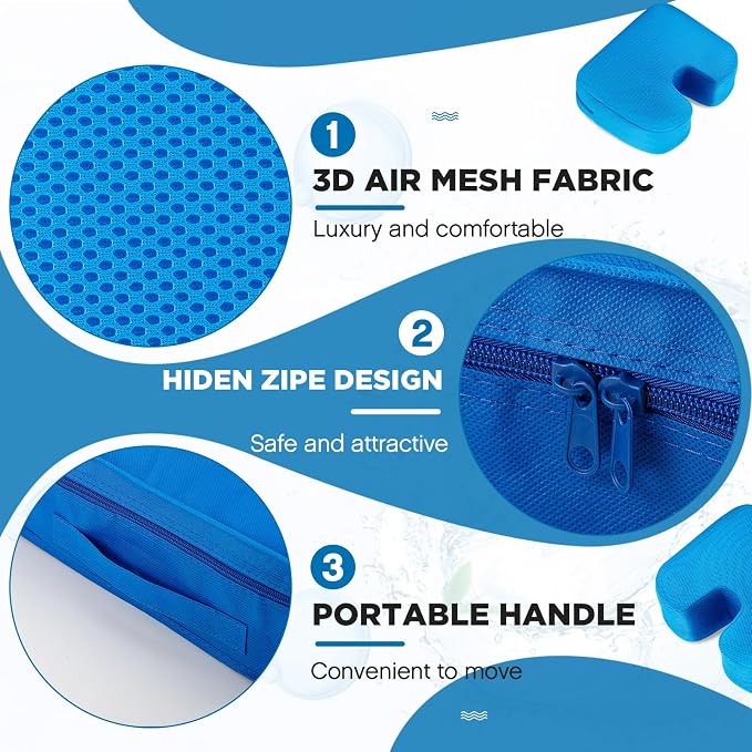 Suzile 2 Pcs Hot Tub Booster Seat Weighted Spa Bathtub Booster Inflatable - Image 3