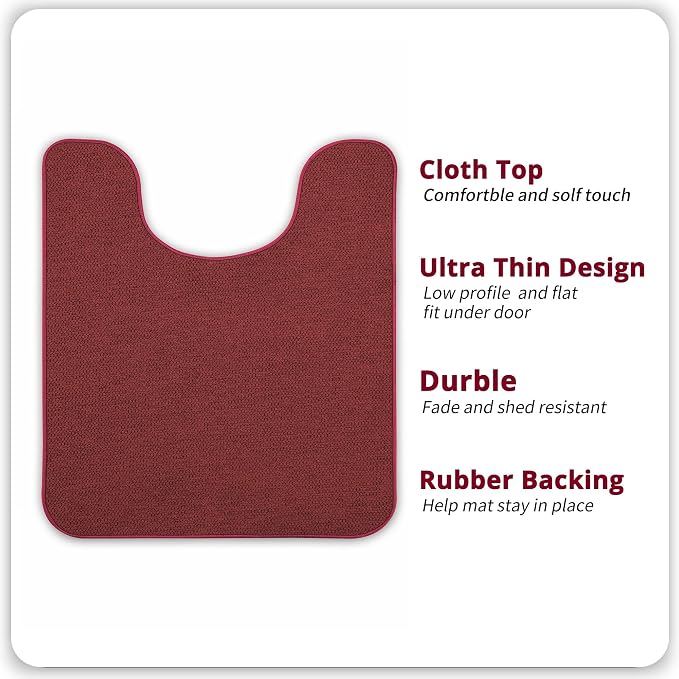 Christmas Toilet Rugs U Shaped Bathroom Rug, Machine Washable Non Slip Quick - Image 2