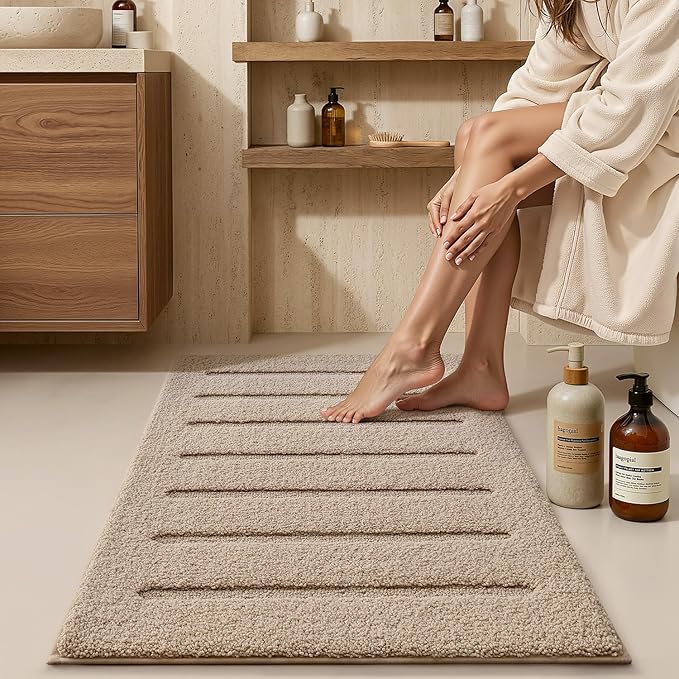 LUMI Soft Absorbent Bathroom Rugs, Non Slip Bath Mats - Image 4