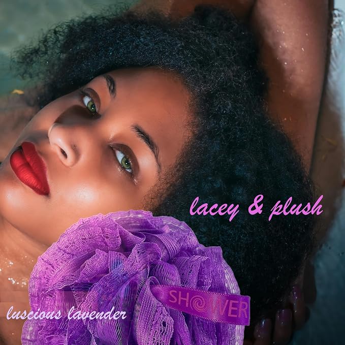 Loofah-Bath-Sponge Hot-Lacey-Mesh // 4-Sexy-Lace-Colors by Shower Bouquet / - Image 4