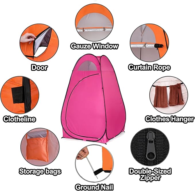 4x4ft Pop Up Privacy Shower Tent - Image 6