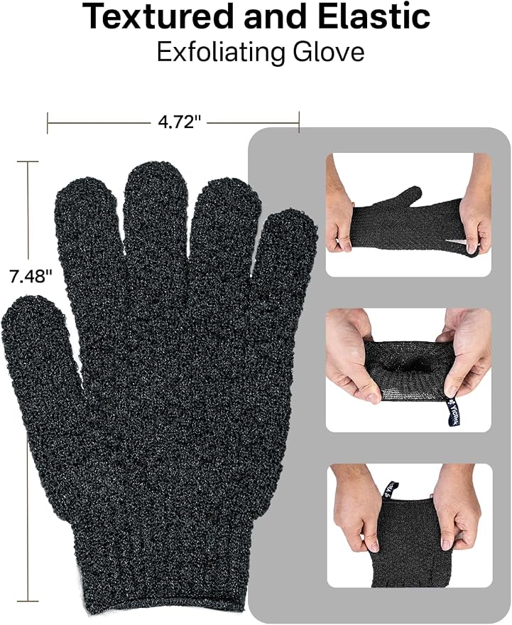 Yiclick Heavy Exfoliating Gloves, Exfoliating Body Scrubber - Image 7