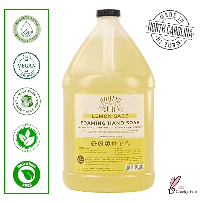 Adams Handmade Soap Liquid Foaming Soap 1 Gal - Image 2