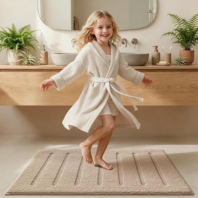 LUMI Soft Absorbent Bathroom Rugs, Non Slip Bath Mats - Image 8