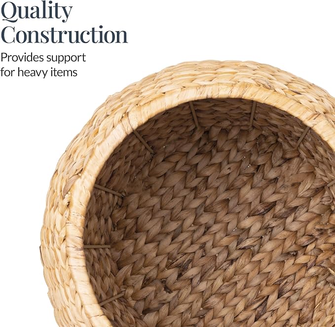 Best Choice Products Scalloped Multipurpose Hyacinth Storage Basket, Plant Décor - Image 9