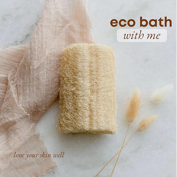 Natural Loofah Exfoliating Body Scrubber, Loofah Shower Sponge, Luffa - Image 5