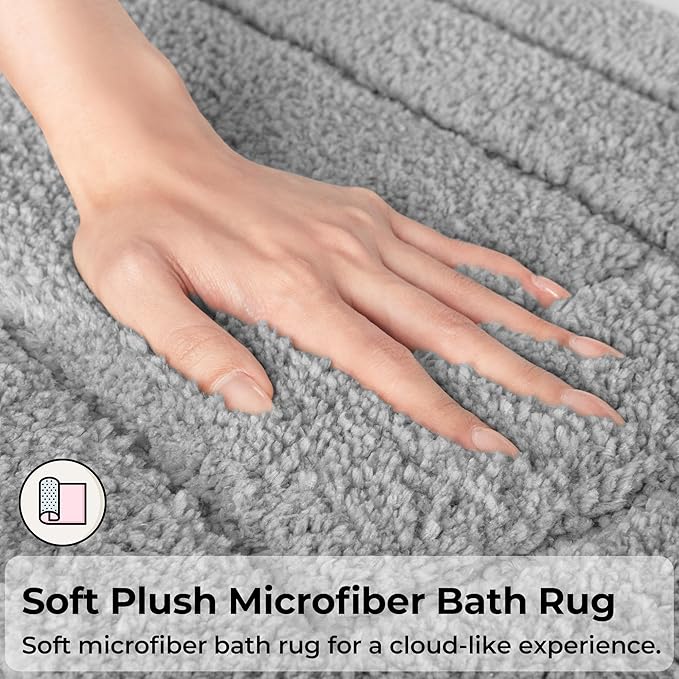 GRANNY SAYS Bathroom Rugs Sets 2 Piece, Soft Absorbent Microfiber Bath Mats - Image 3