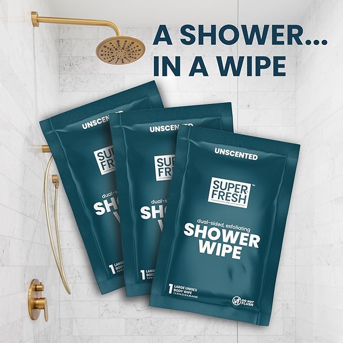 Super Fresh Shower Wipes Large Unscented Body Wipes - Image 2