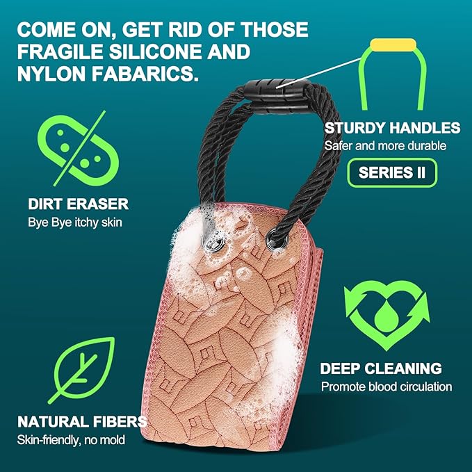 Exfoliating Back Scrubber for Use in Shower, 38.5 Inch Back Washer - Image 4