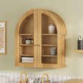 Large Arched Bathroom Wall Cabinet Modern Wooden Display Cabinet by MoomJiee