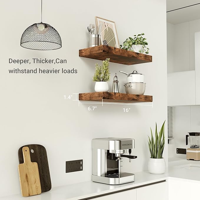 Vivelove Floating Shelves for Wall 16 inchs Long, Bathroom Shelves Over Toilet - Image 3