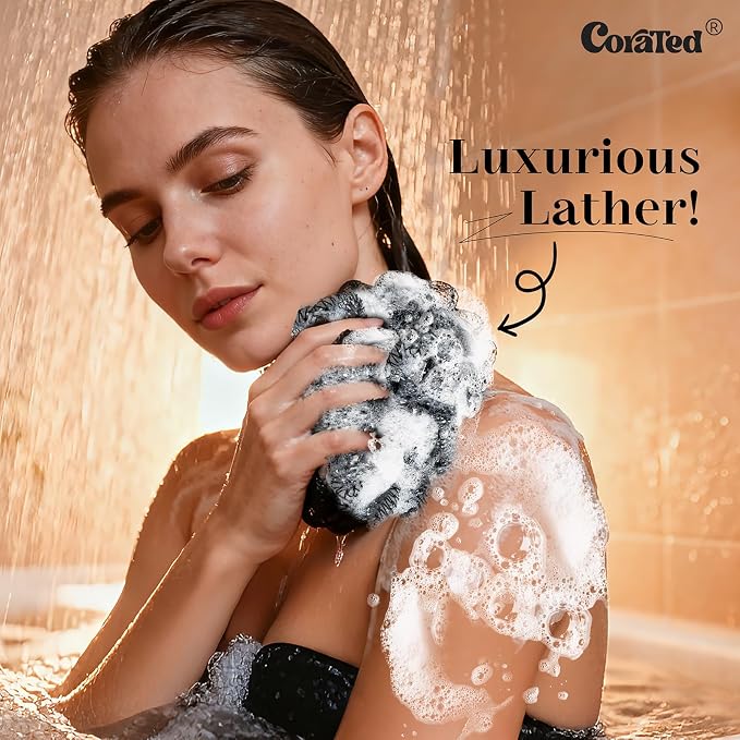 CORATED African Net Sponge Authentic, Shower Loofah Exfoliating Bath Sponge - Image 6