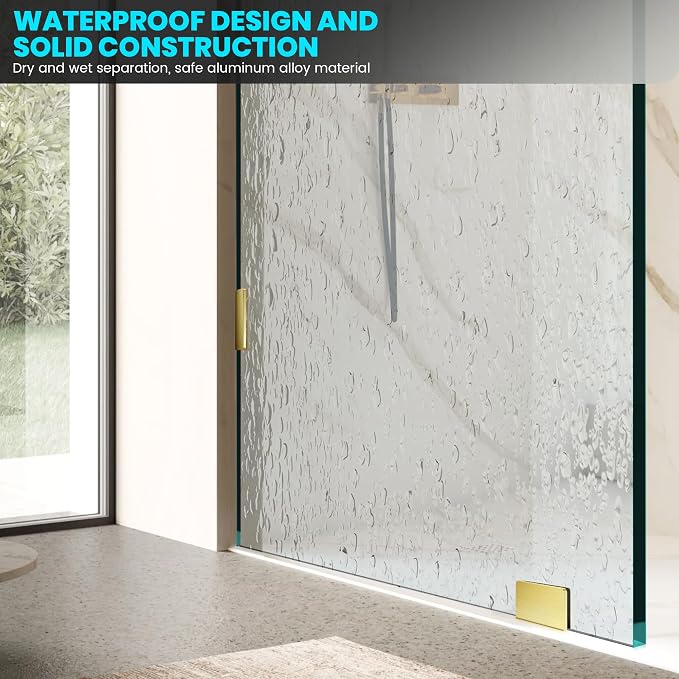 36" W ×78" H Shower Glass Panel, Glass Shower Door Single Panel - Image 4