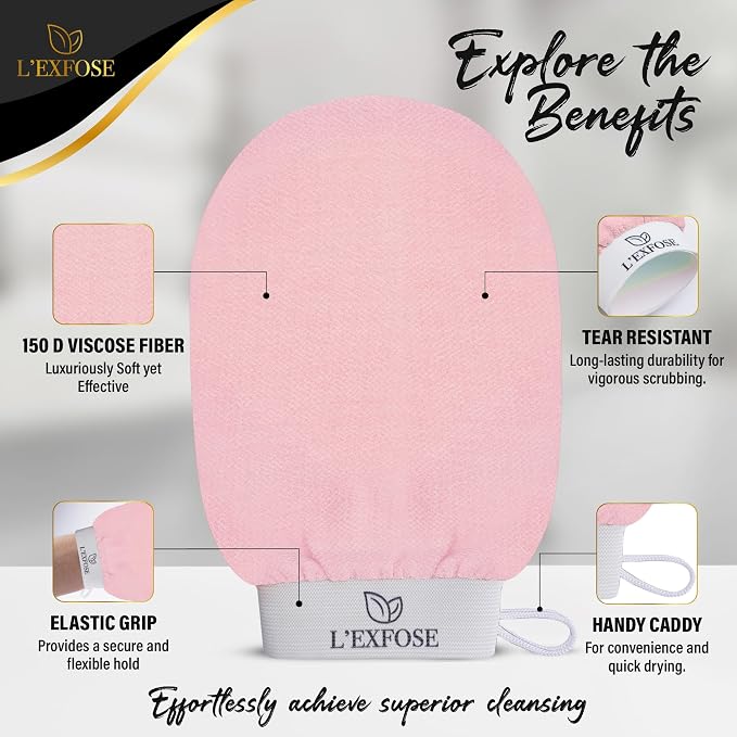 L'Exfose Kessa Hammam Deep Exfoliating Glove - Image 3