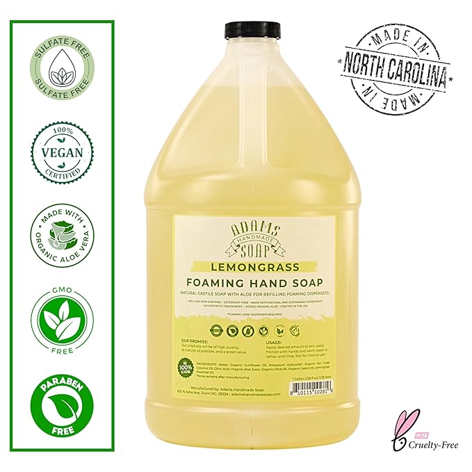 Adams Handmade Soap Liquid Foaming Soap 1 Gal - Image 2
