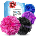 Loofah-Bath-Sponge Hot-Lacey-Mesh // 4-Sexy-Lace-Colors by Shower Bouquet / by ShowerBouquet%C2%AE