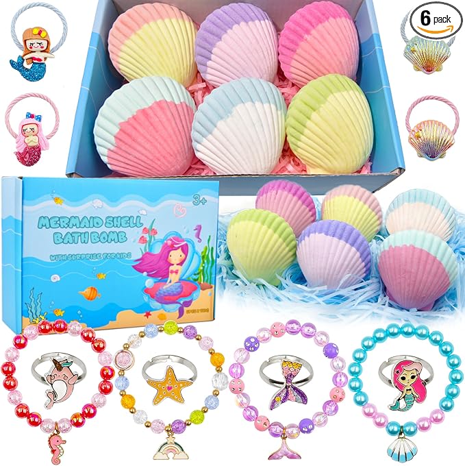 Mermaid Bath Bombs for Kids Girls by usand